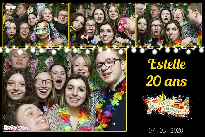 Exemple photo annivesaire location photobooth